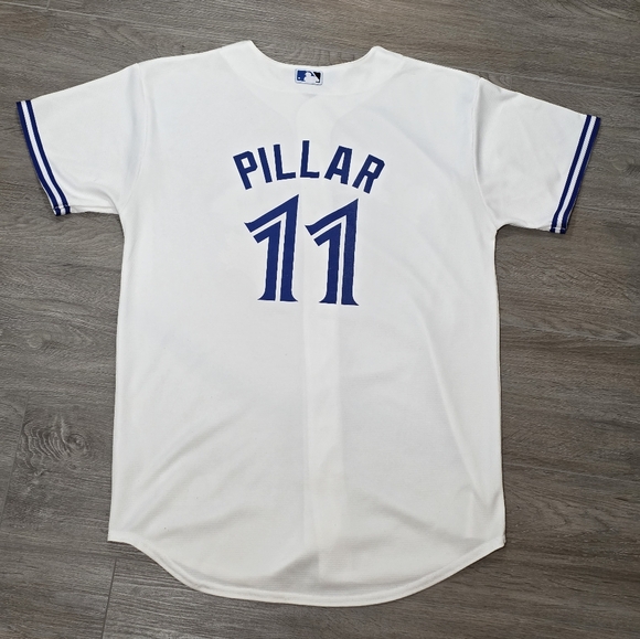 Blue Jays #11 Kevin Pillar Replica Home Jersey Majestic Cool Base Youth Sz 18-20 - Picture 2 of 6